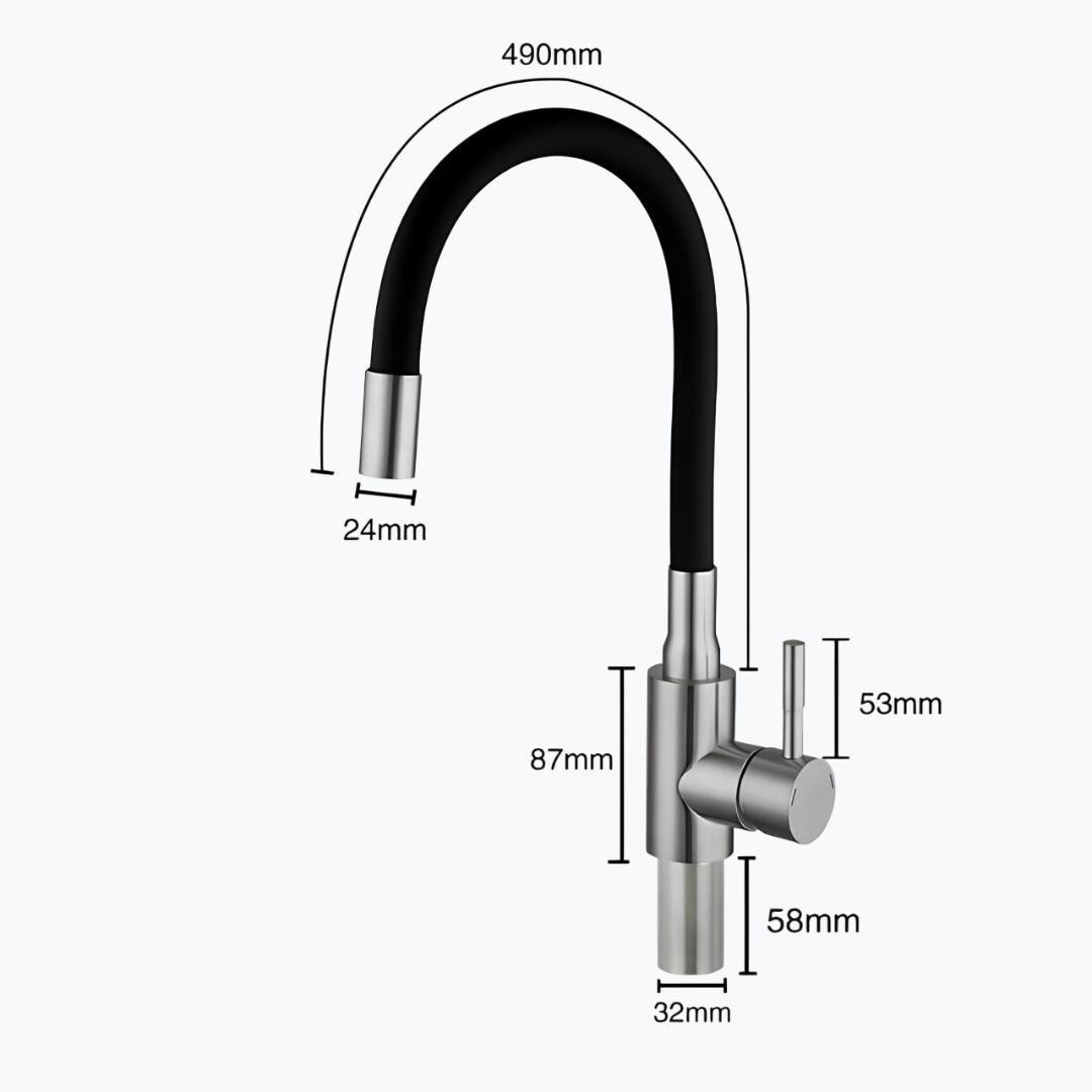 Robinet évier flexible coloré orientable 360°