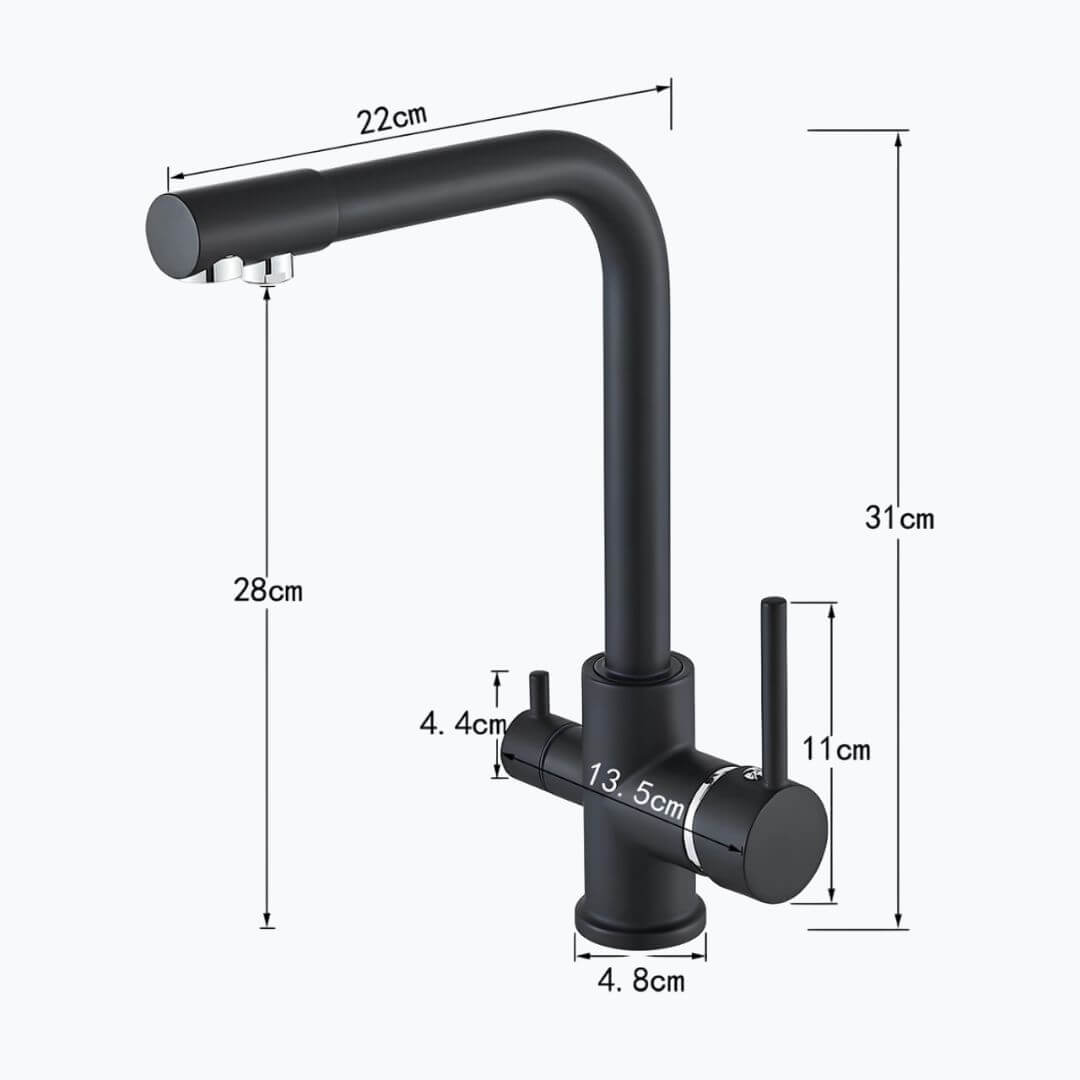 Robinet évier mitigeur double sortie filtration