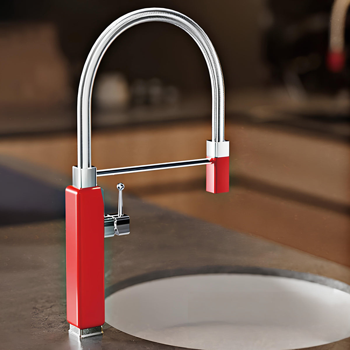 Robinet évier mitigeur douchette extractible laiton