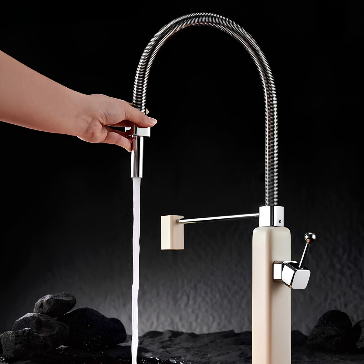 Robinet évier mitigeur douchette extractible laiton