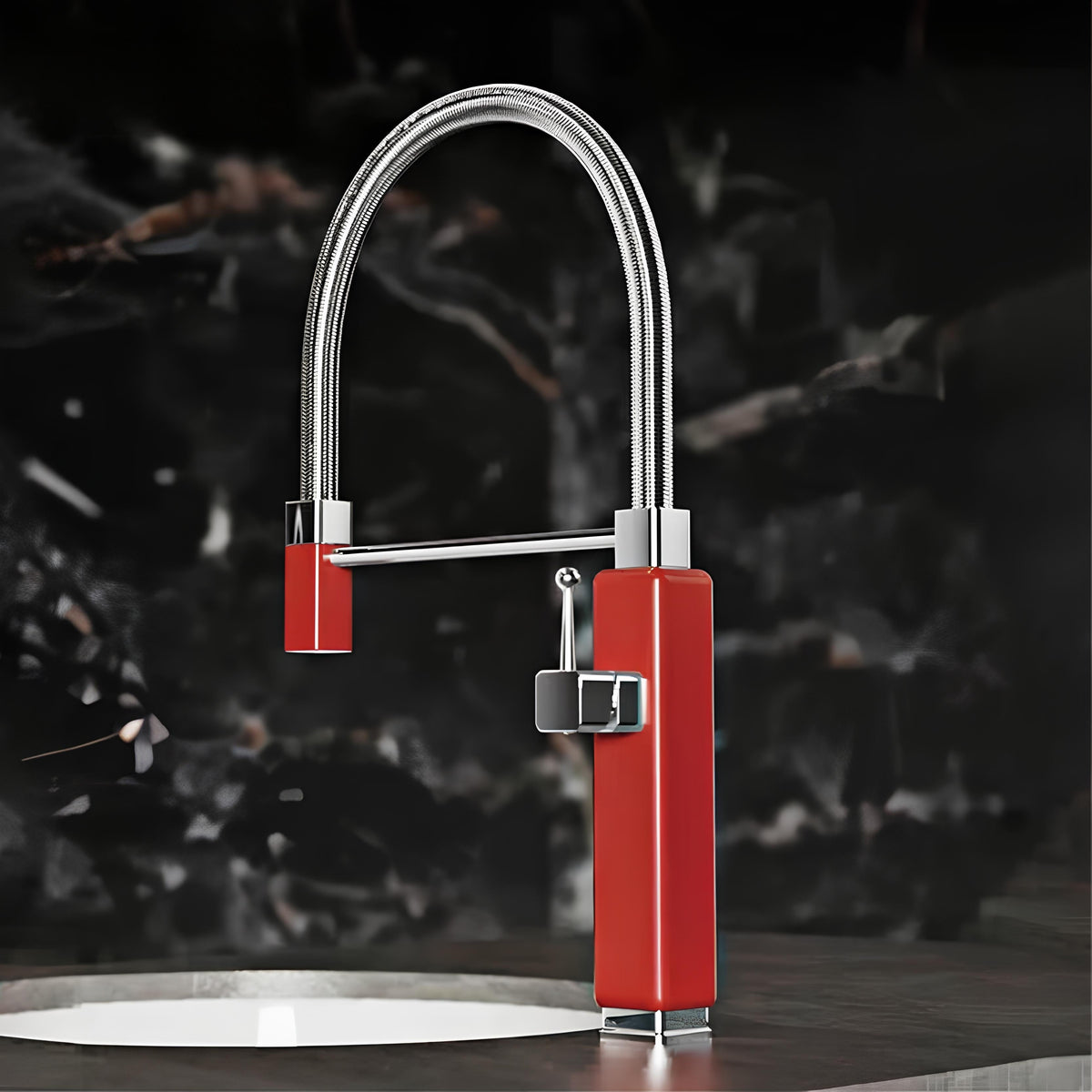 Robinet évier mitigeur douchette extractible laiton