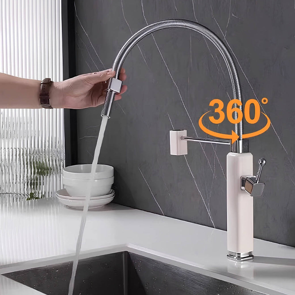Robinet évier mitigeur douchette extractible laiton