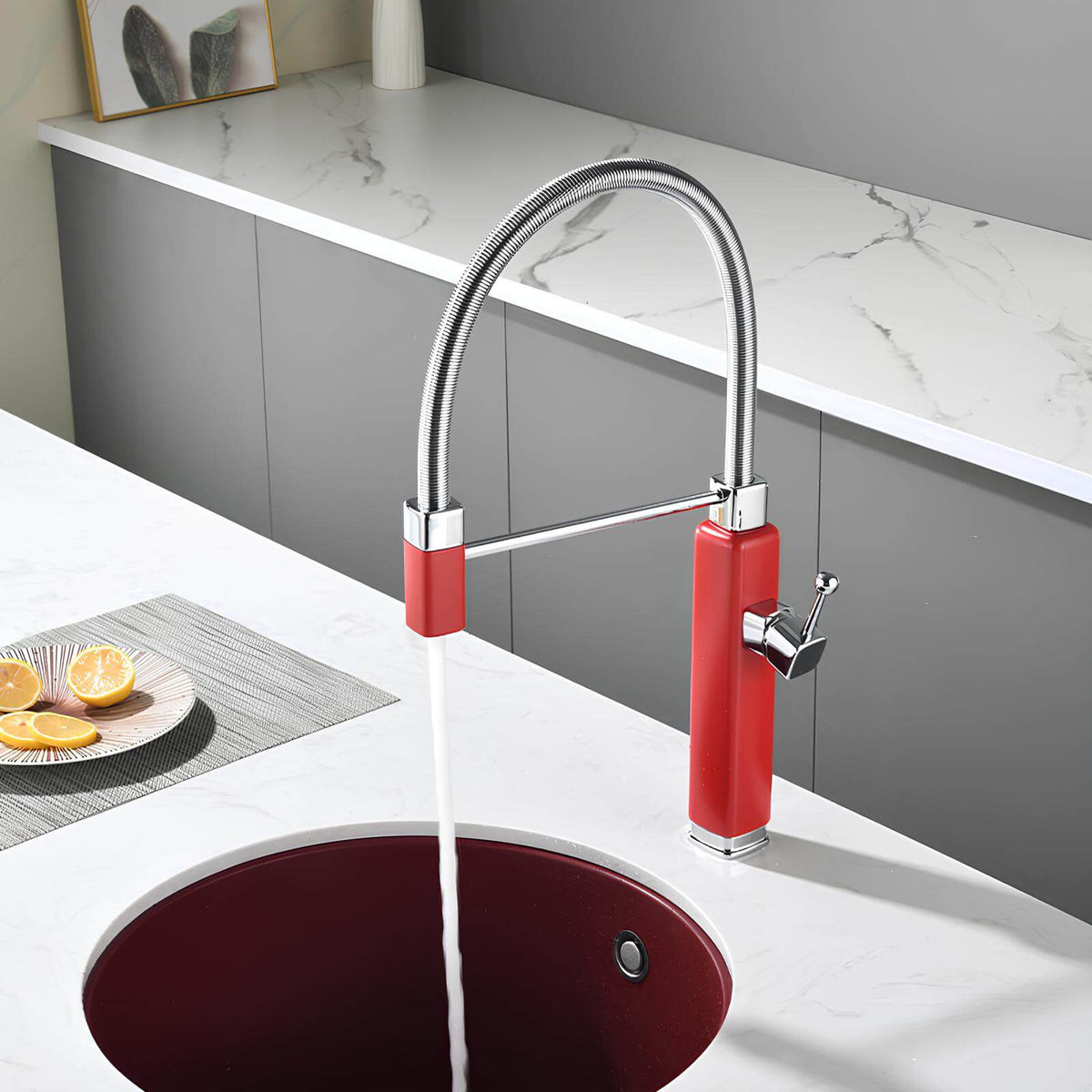 Robinet évier mitigeur douchette extractible laiton