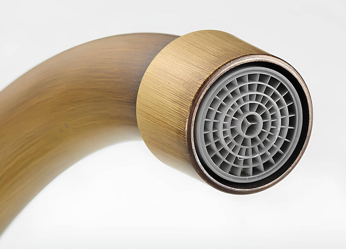 Robinet évier monotrou eau froide bronze brossé