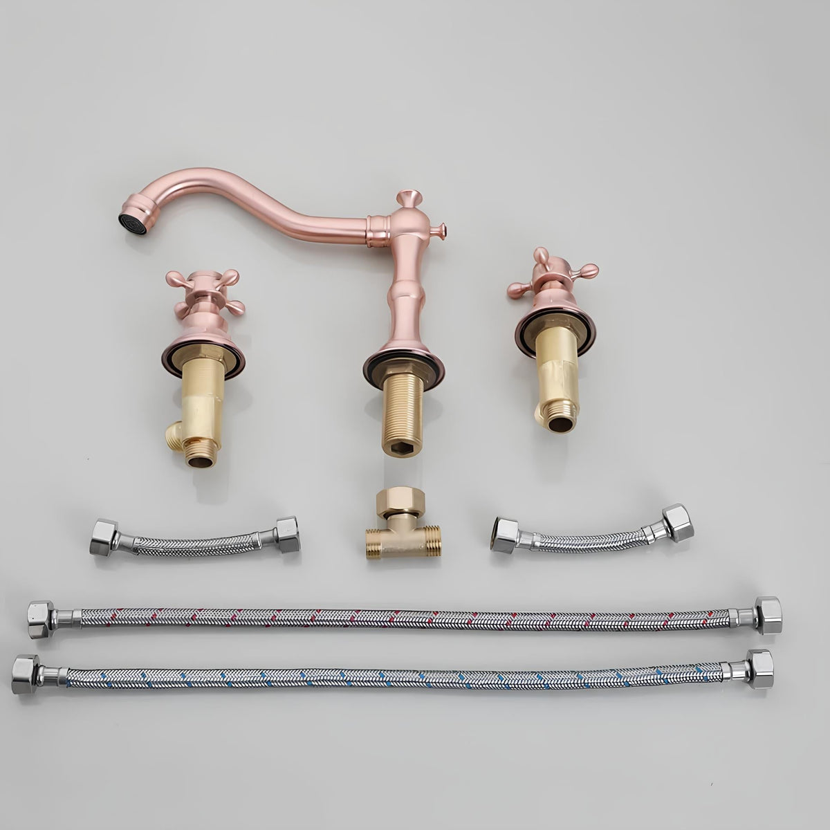 Robinet lavabo 3 trous cuivre antique style classique