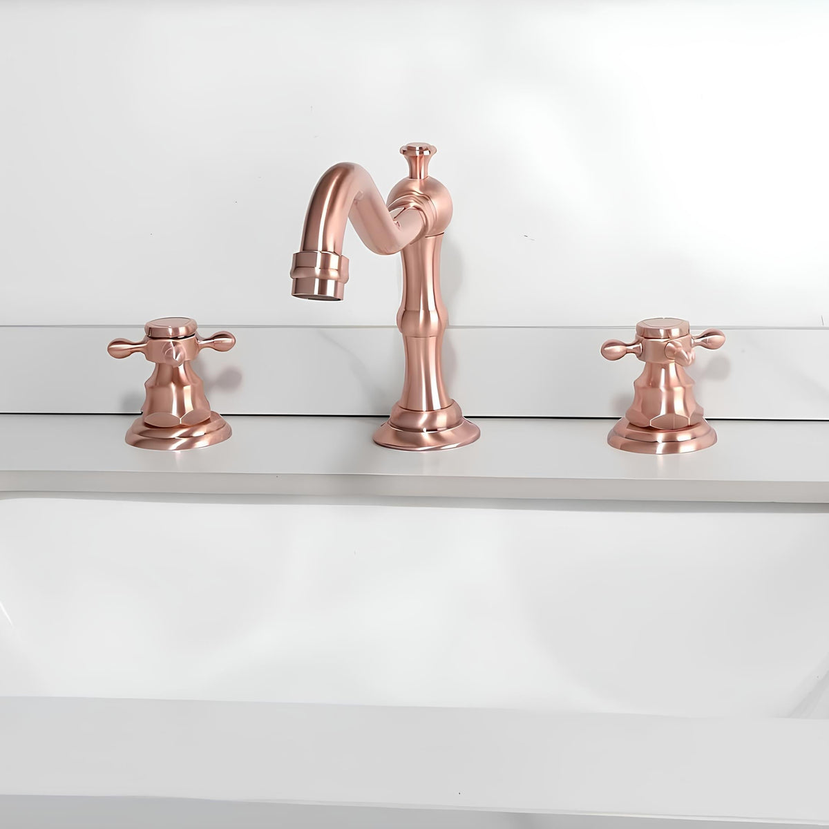 Robinet lavabo 3 trous cuivre antique style classique
