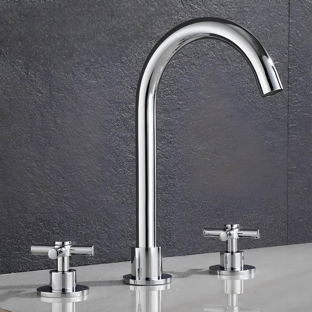 Robinet lavabo 3 trous design moderne