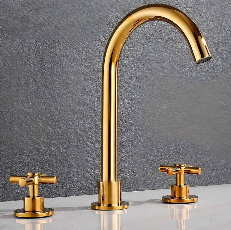 Robinet lavabo 3 trous design moderne