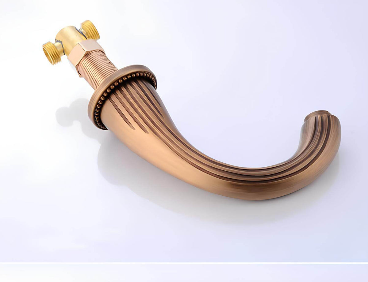 Robinet lavabo 3 trous poignées croisées laiton