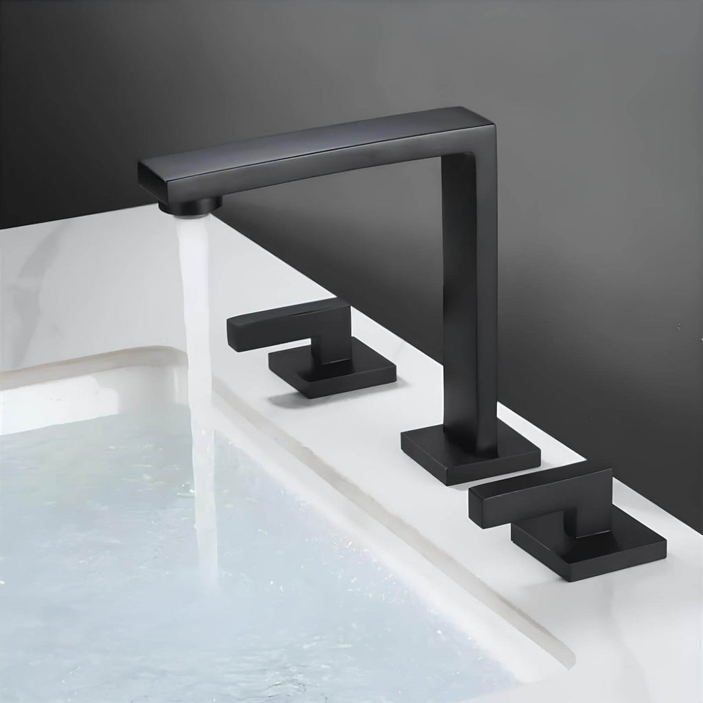 Robinet lavabo 3 trous style antique cascade