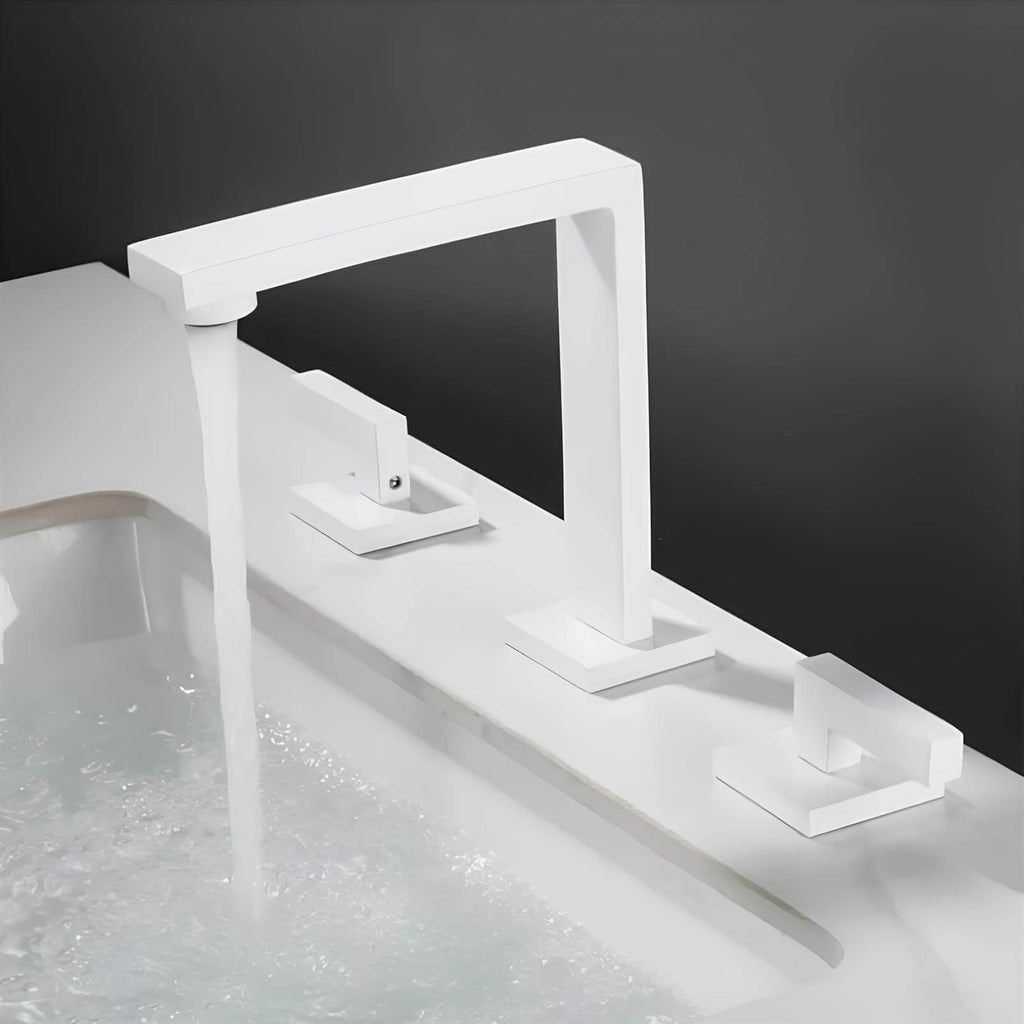 Robinet lavabo 3 trous style antique cascade