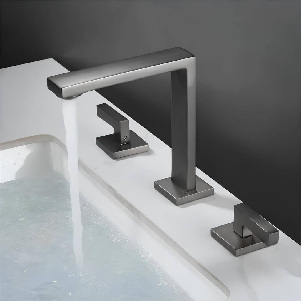 Robinet lavabo 3 trous style antique cascade