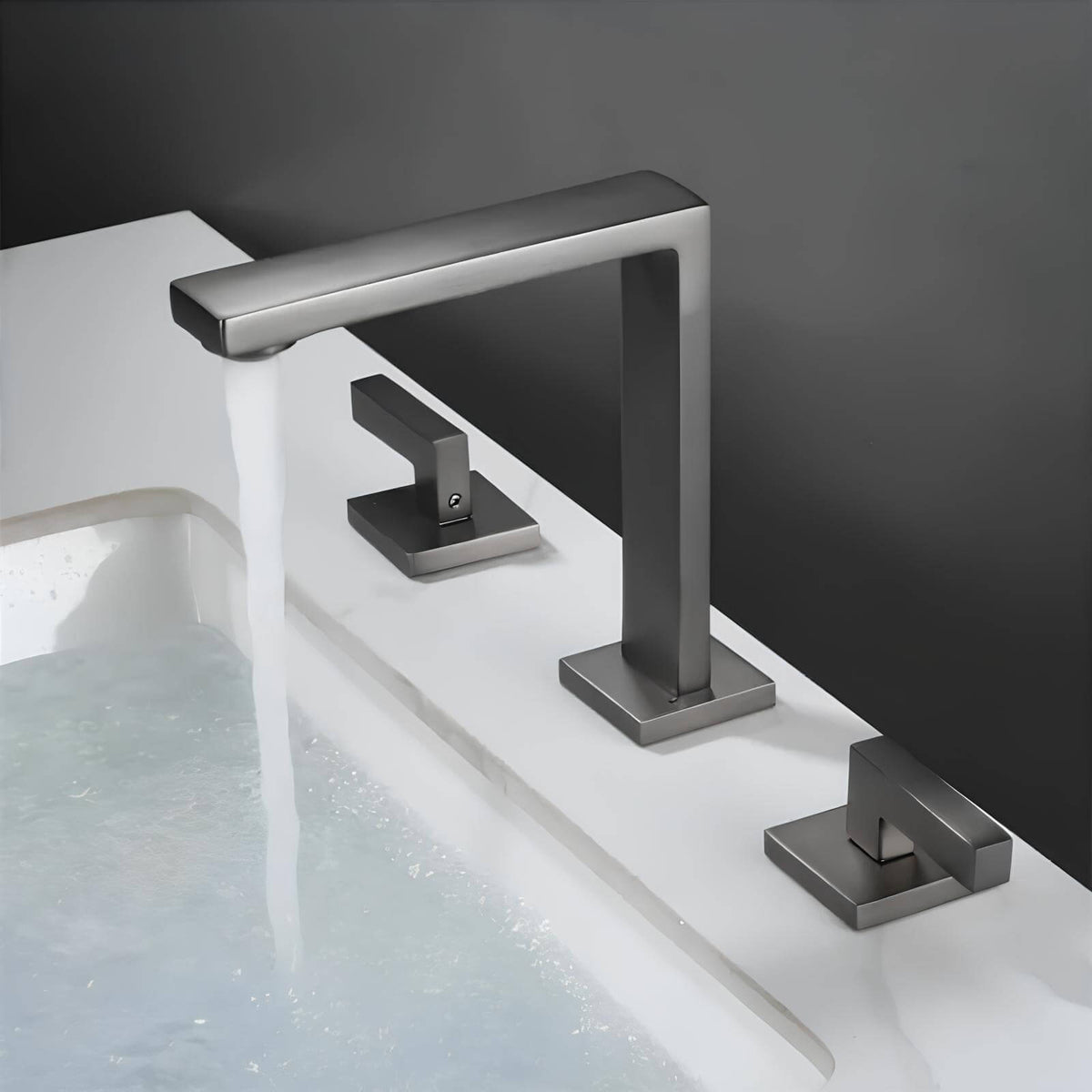 Robinet lavabo 3 trous style antique cascade