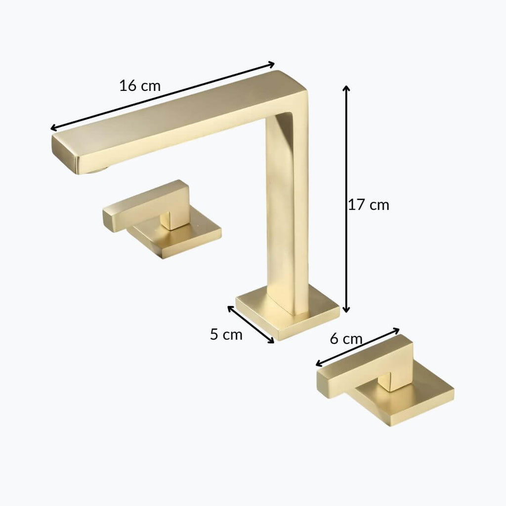 Robinet lavabo 3 trous style antique cascade