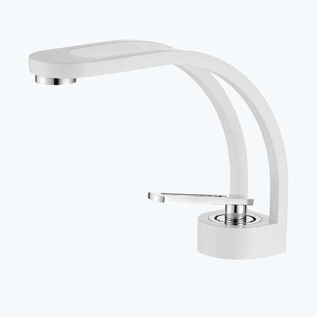 Robinet lavabo cascade laiton design arrondi