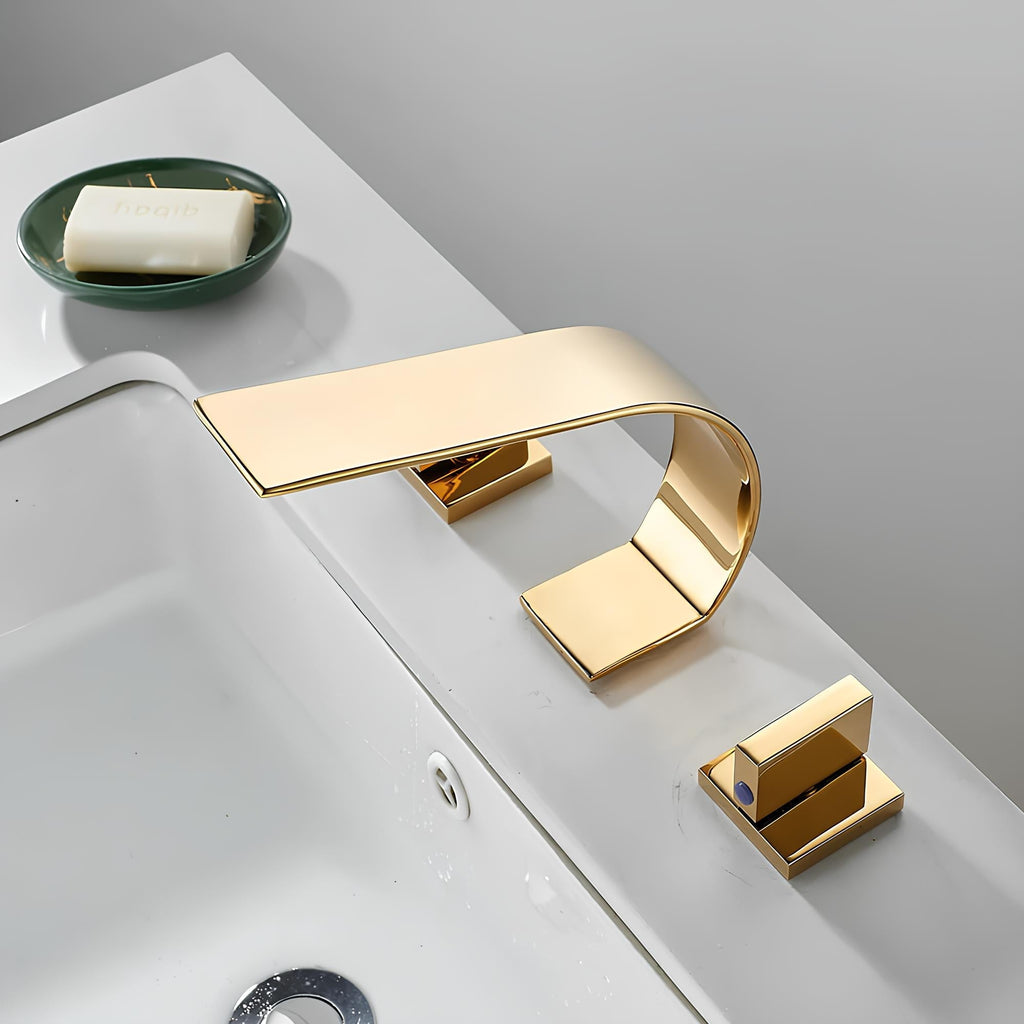 Robinet lavabo cascade - design minimaliste