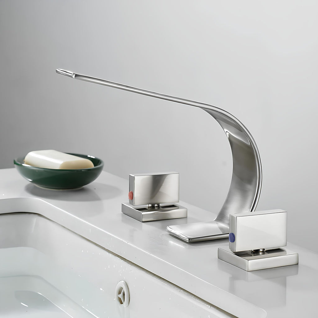 Robinet lavabo cascade - design minimaliste