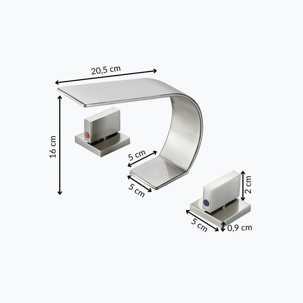 Robinet lavabo cascade - design minimaliste