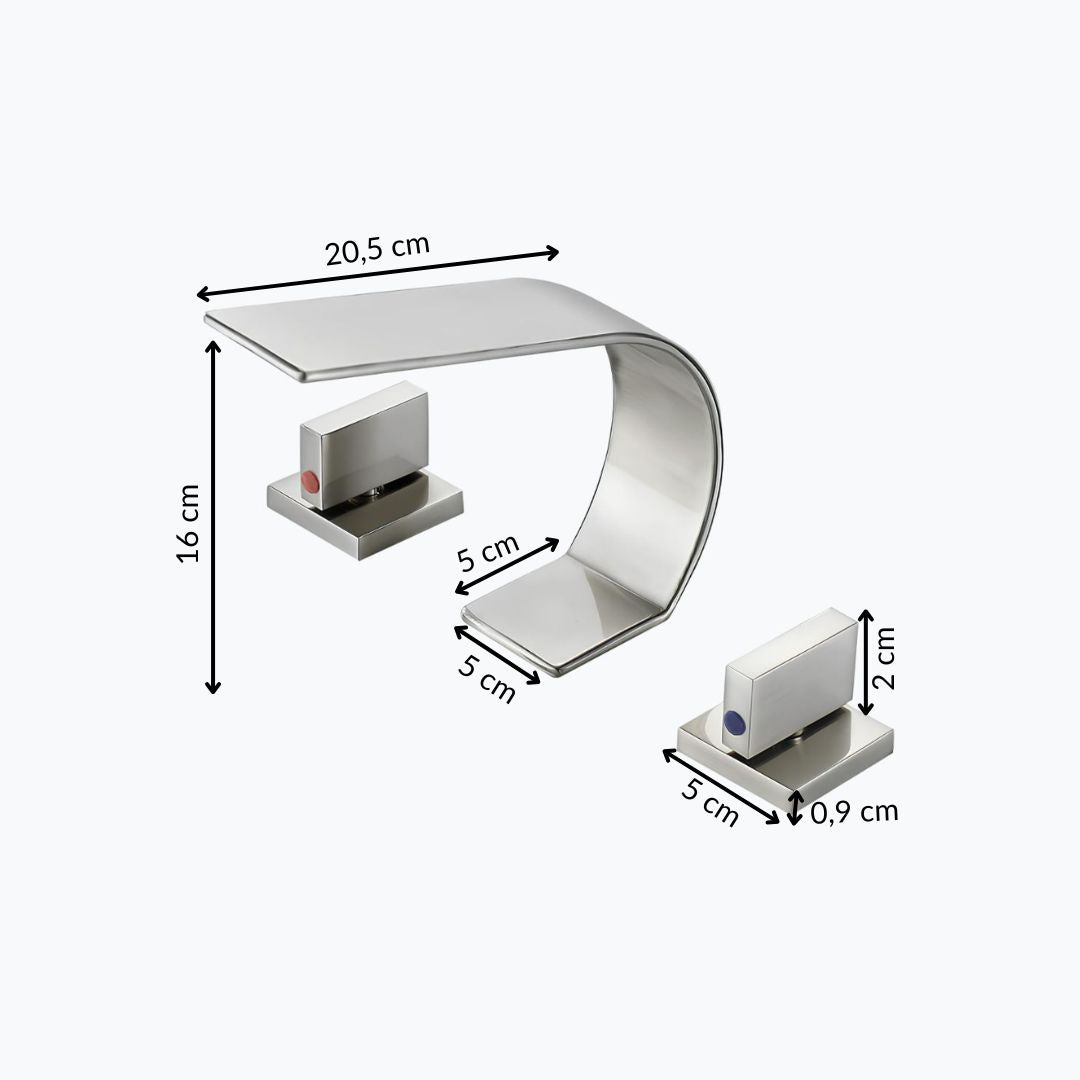 Robinet lavabo cascade - design minimaliste