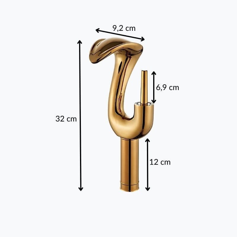 Robinet lavabo cascade haut mitigeur laiton design
