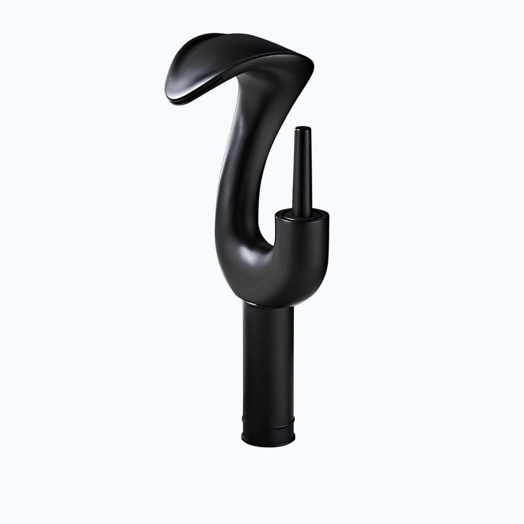 Robinet lavabo cascade haut mitigeur laiton design