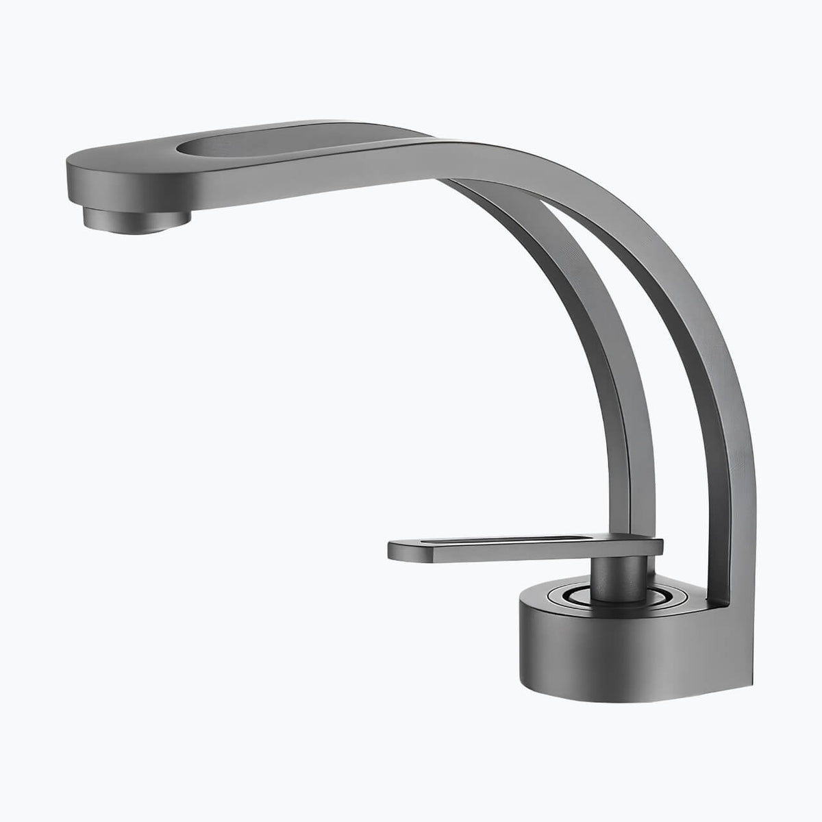 Robinet lavabo cascade laiton design arrondi