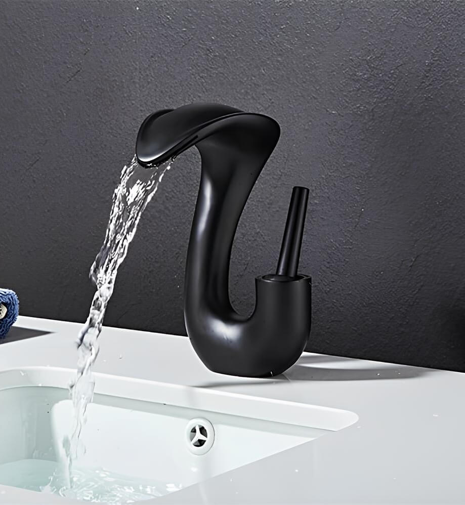 Robinet lavabo cascade laiton - mitigeur compact design