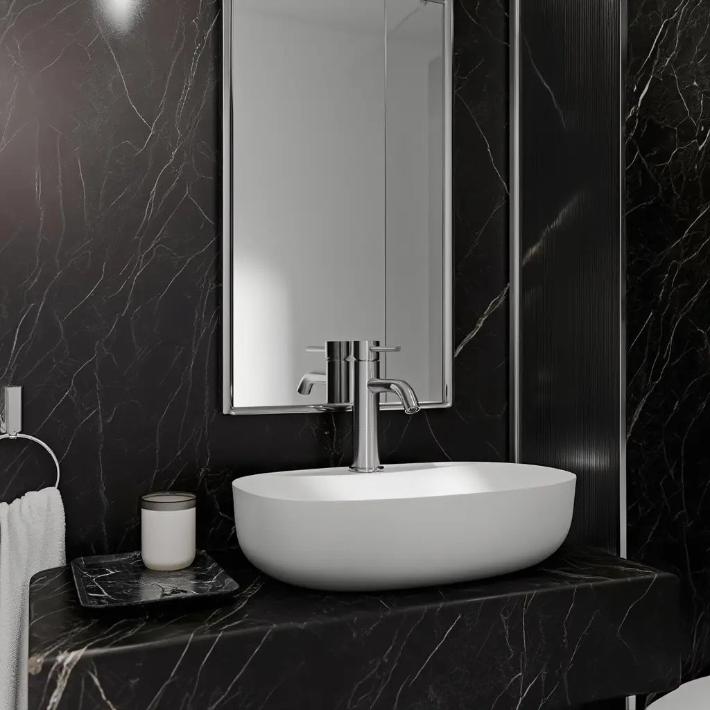 Robinet salle de bain chrome