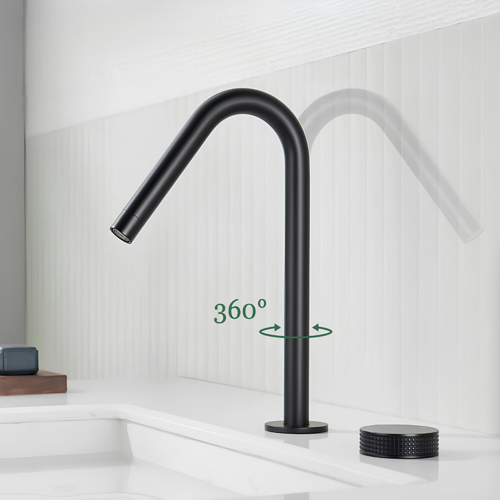 Robinet lavabo design industriel minimaliste