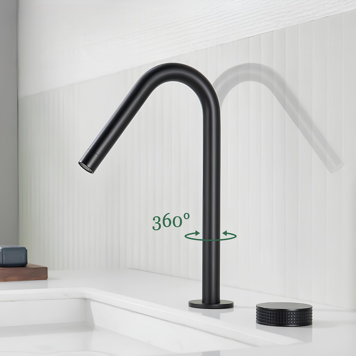 Robinet lavabo design industriel minimaliste