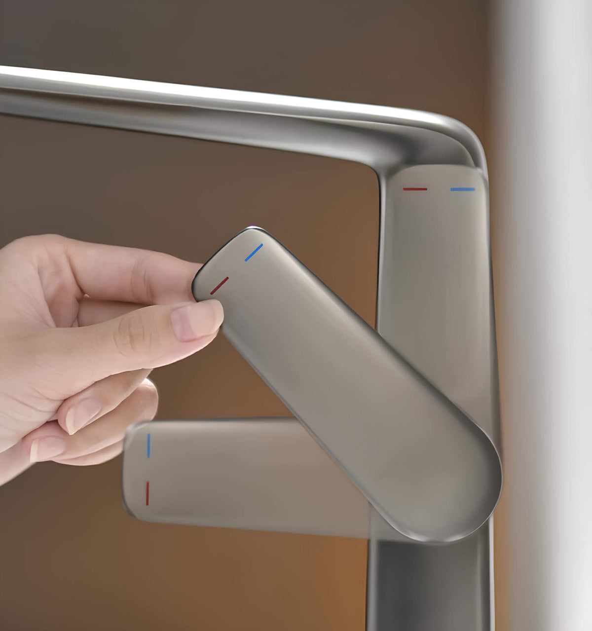 Robinet lavabo haut design - mitigeur bec allongé