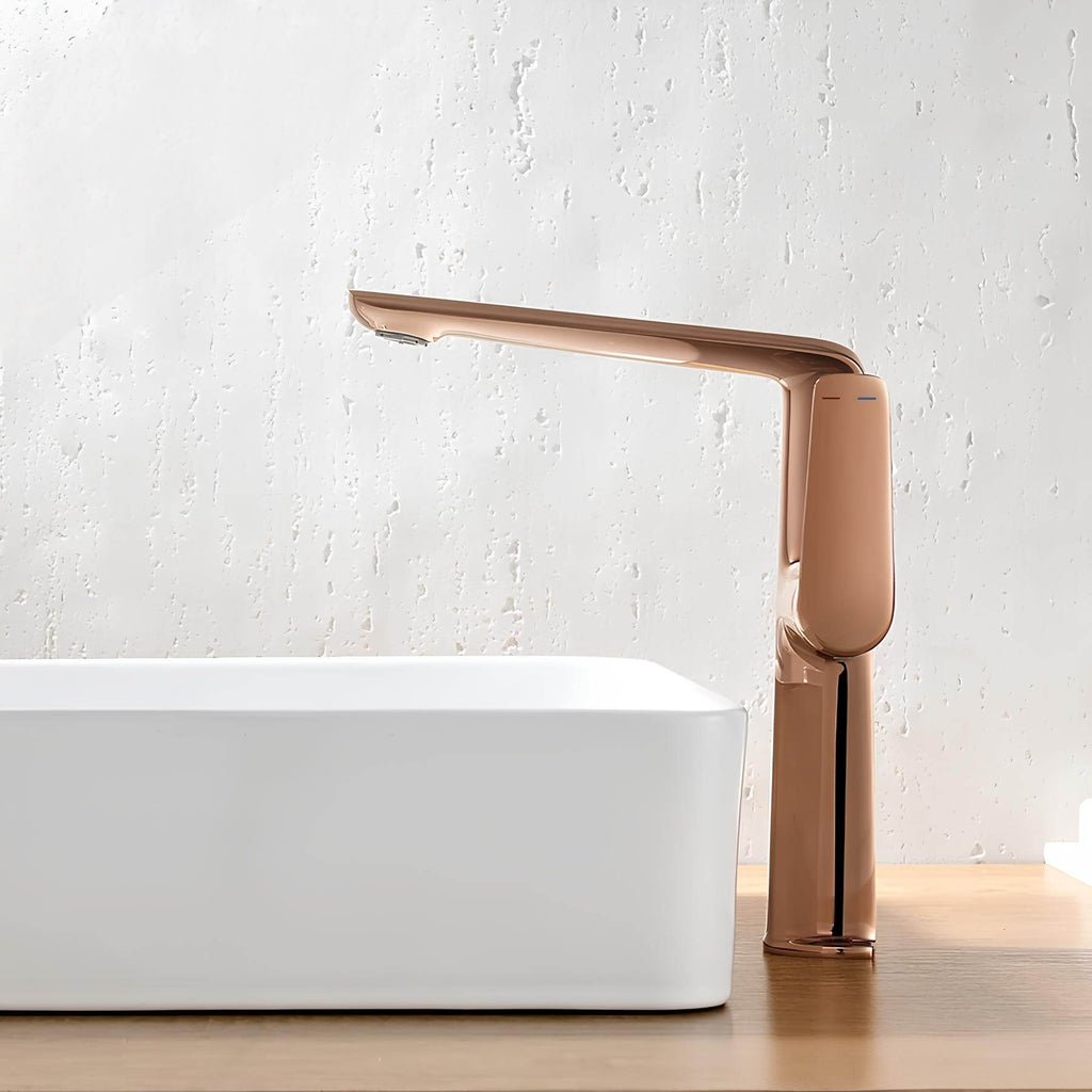 Robinet lavabo haut design - mitigeur bec allongé