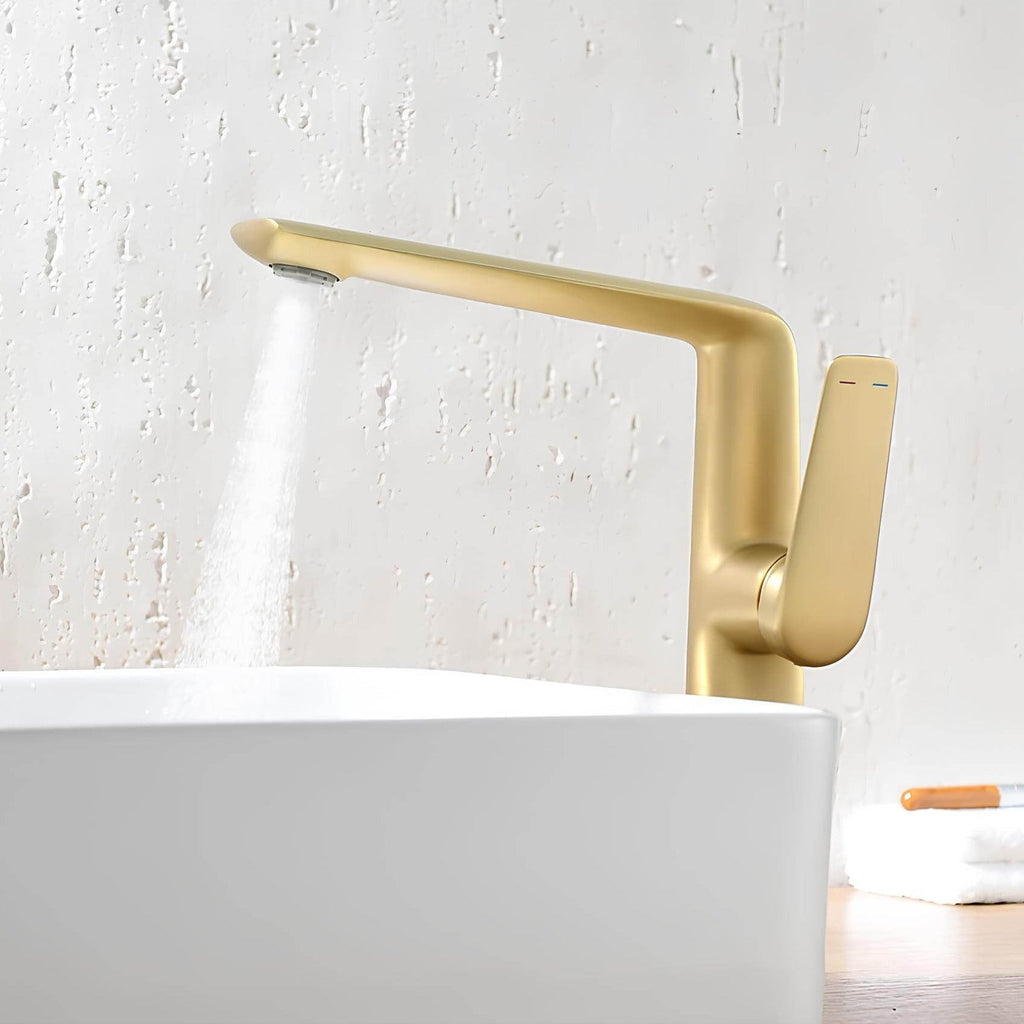 Robinet lavabo haut design - mitigeur bec allongé