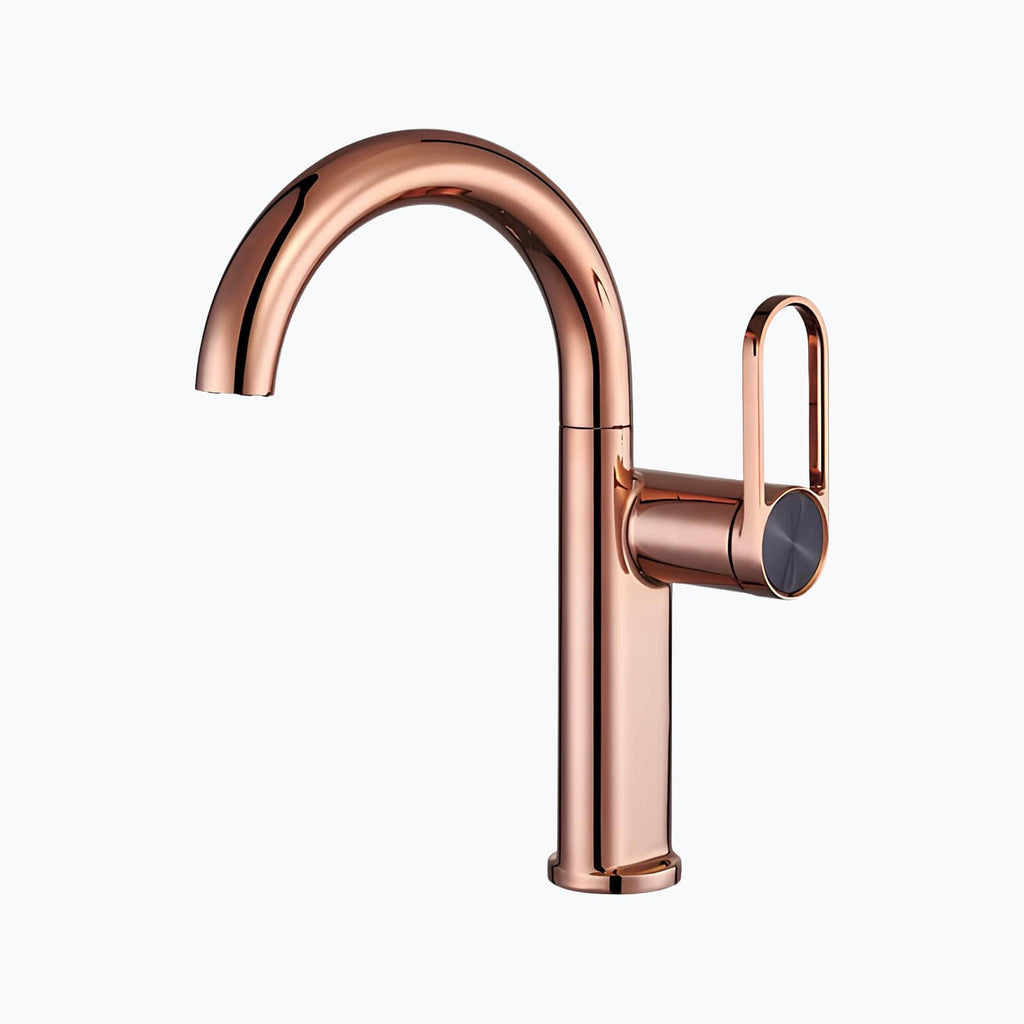 Robinet lavabo haut laiton mitigeur bec pivotant