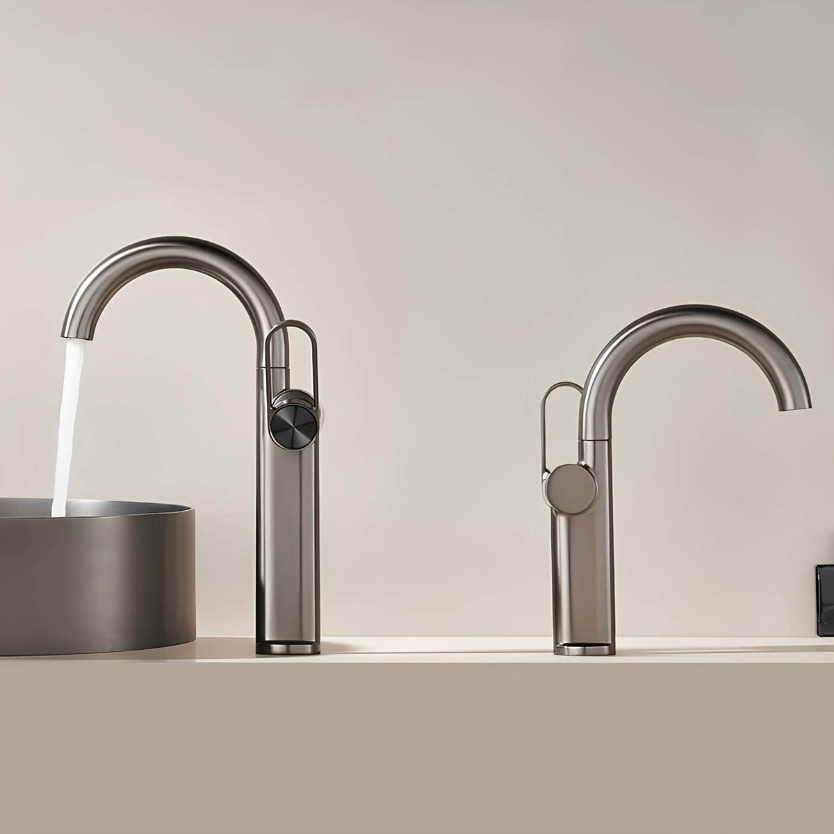 Robinet lavabo haut laiton mitigeur bec pivotant