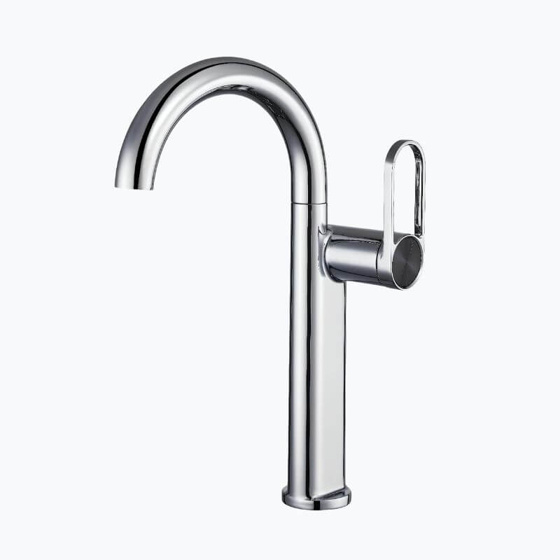 Robinet lavabo haut laiton mitigeur bec pivotant