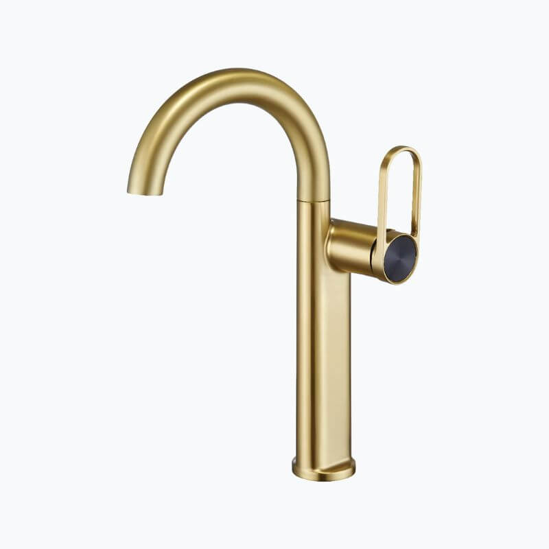 Robinet lavabo haut laiton mitigeur bec pivotant
