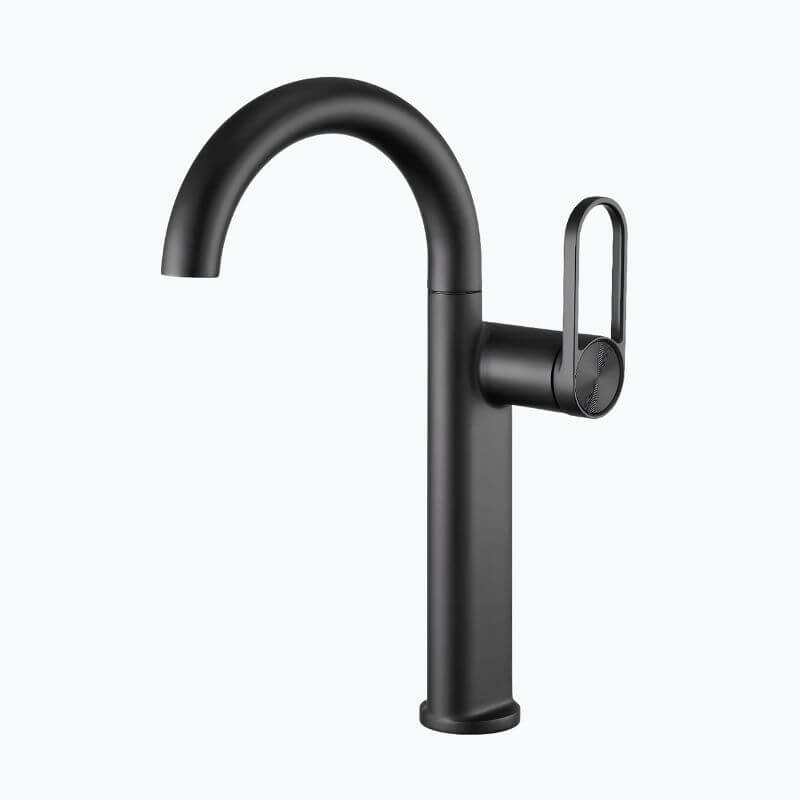 Robinet lavabo haut laiton mitigeur bec pivotant