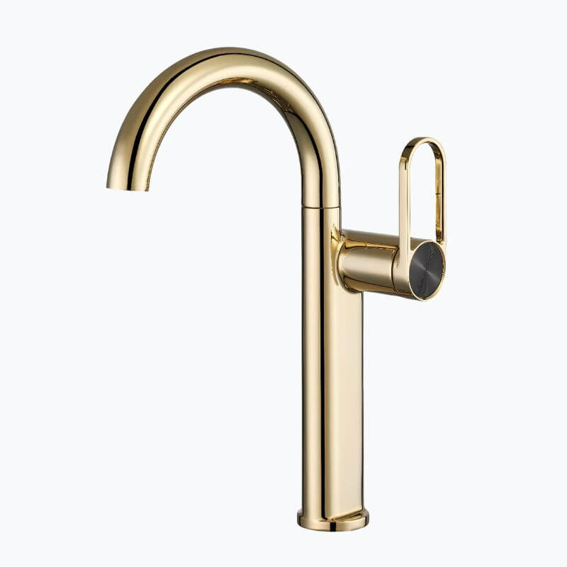 Robinet lavabo haut laiton mitigeur bec pivotant