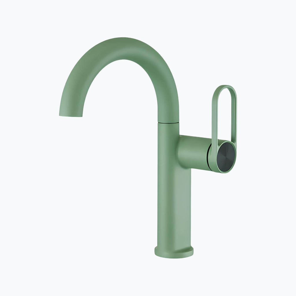 Robinet lavabo haut laiton mitigeur bec pivotant