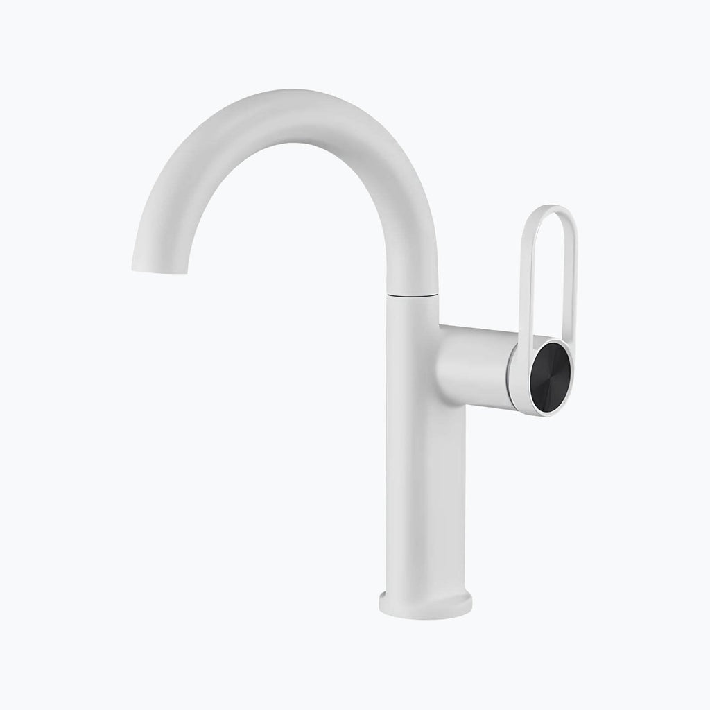 Robinet lavabo haut laiton mitigeur bec pivotant