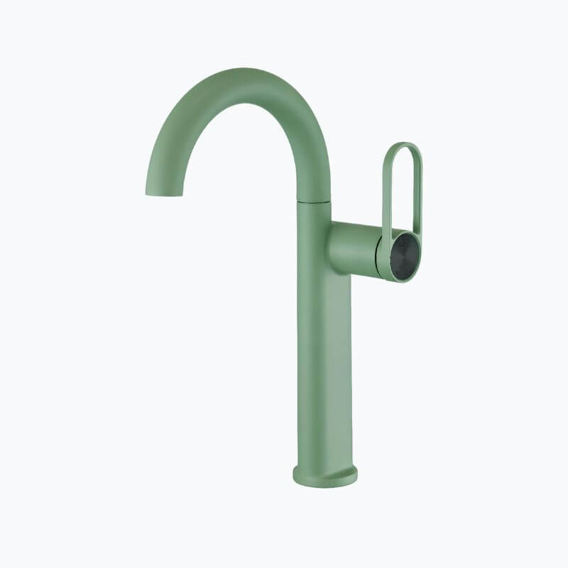 Robinet lavabo haut laiton mitigeur bec pivotant