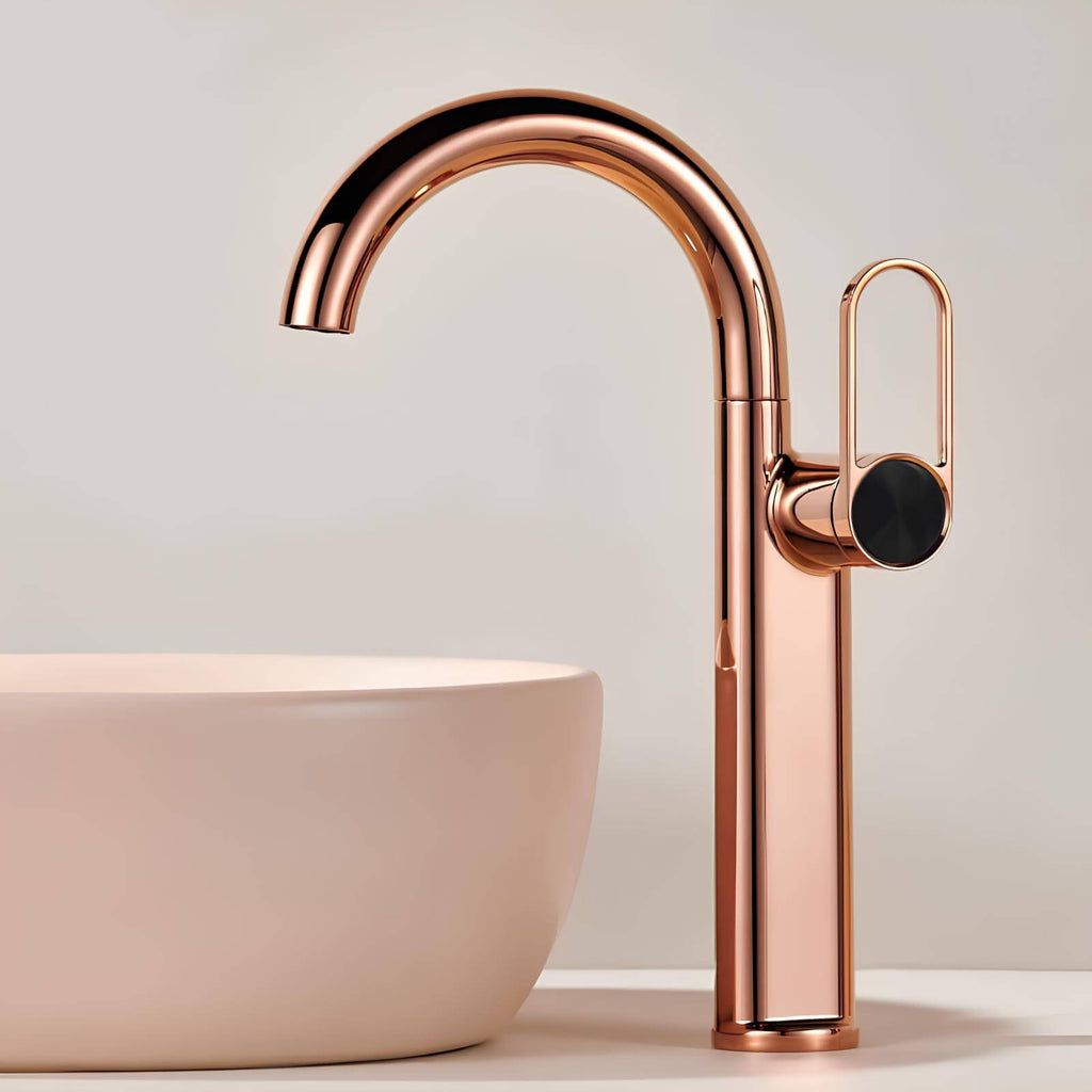 Robinet lavabo haut laiton mitigeur bec pivotant