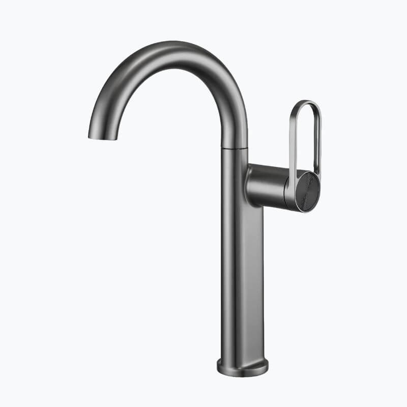 Robinet lavabo haut laiton mitigeur bec pivotant