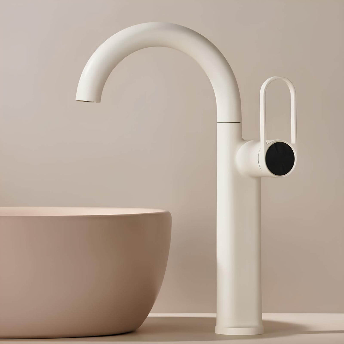 Robinet lavabo haut laiton mitigeur bec pivotant