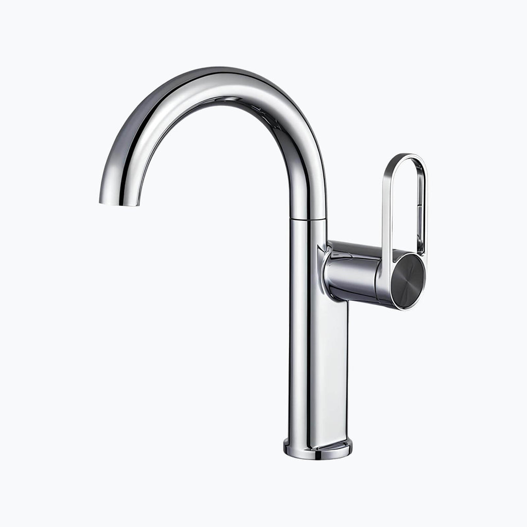 Robinet lavabo haut laiton mitigeur bec pivotant