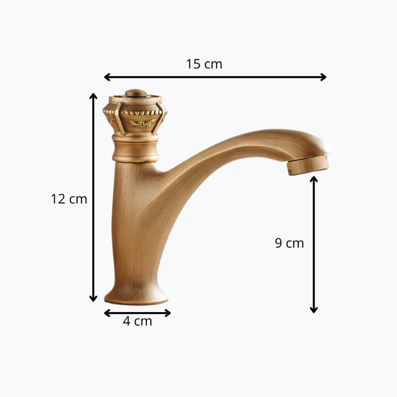 Robinet lavabo laiton antique eau froide