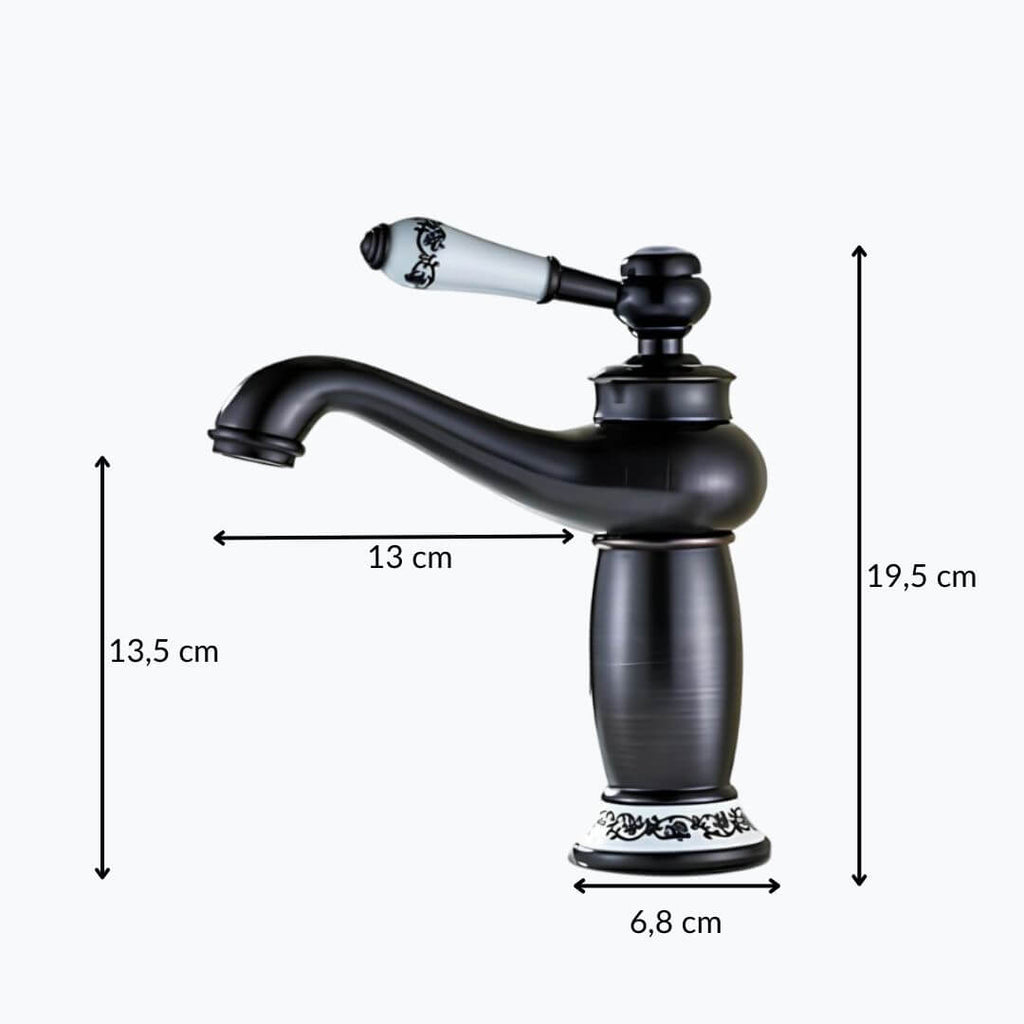 Robinet lavabo laiton finition antique monocommande