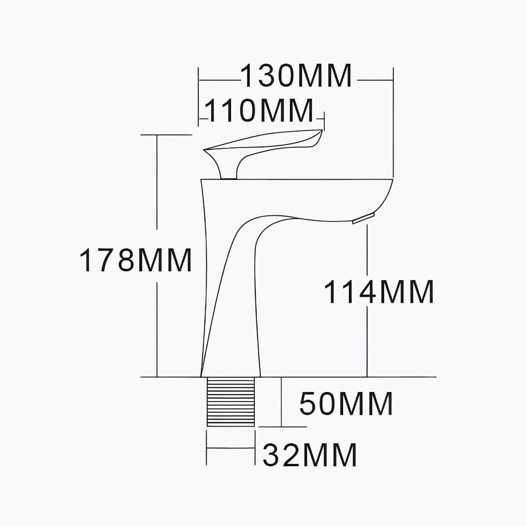 Robinet lavabo mitigeur cascade design contemporain