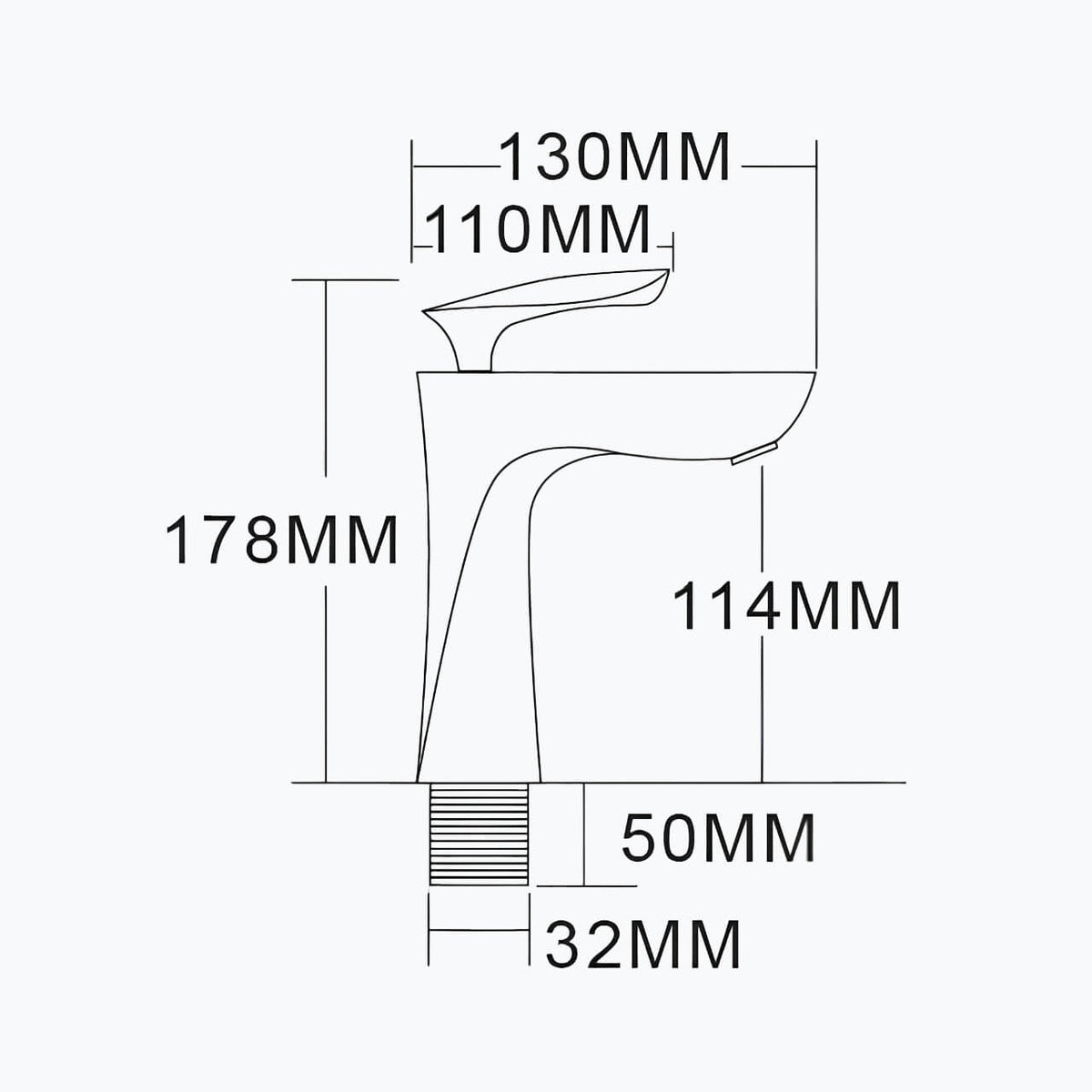 Robinet lavabo mitigeur cascade design contemporain